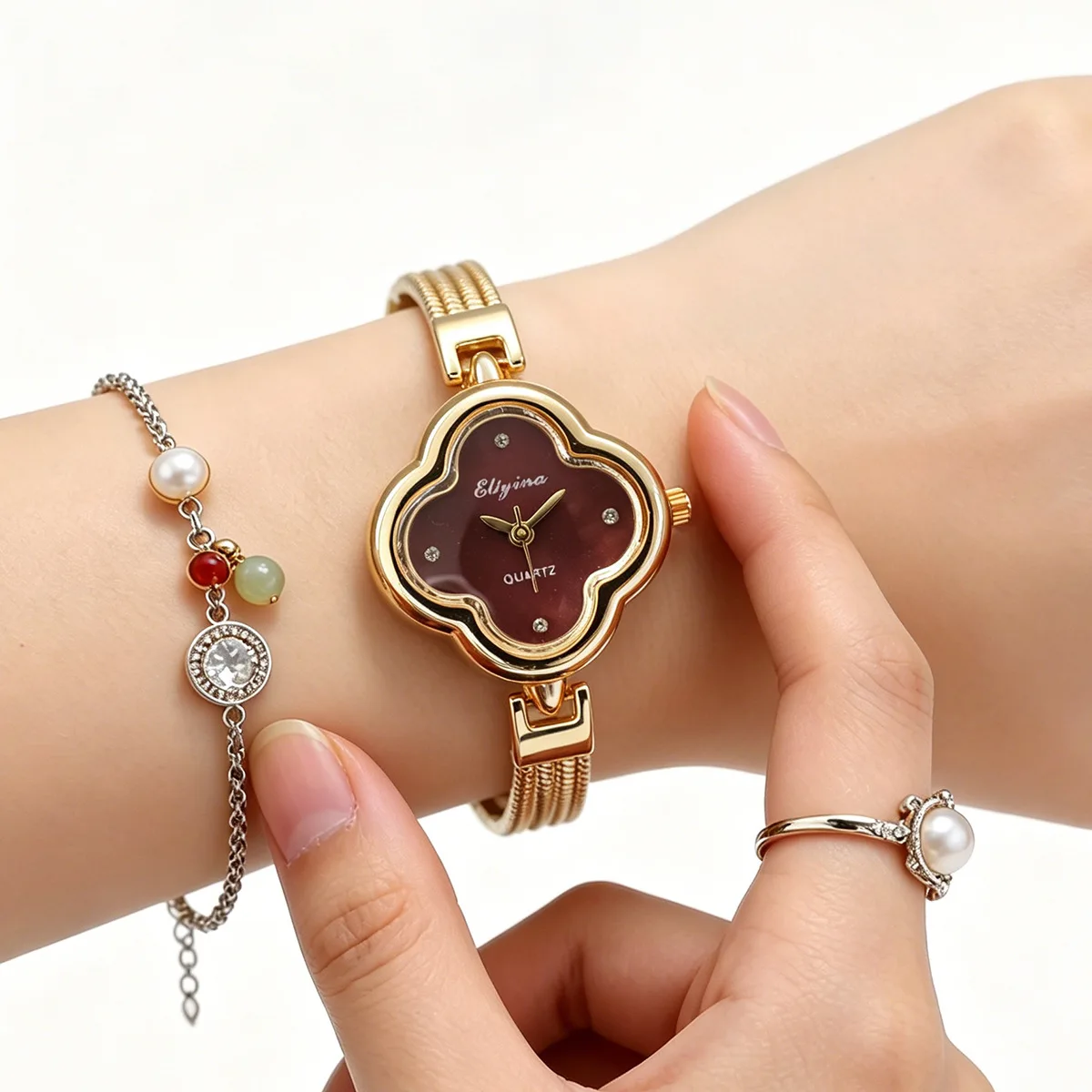 Vintage Digital Watch - Vintage Women Watch Gold Metal Mesh