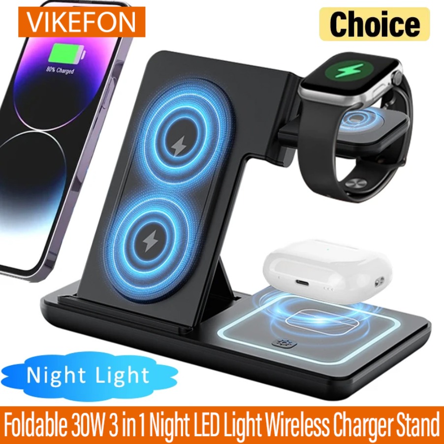 Smartwatch Watches For Iphone - 3 in 1 Foldable Night LED