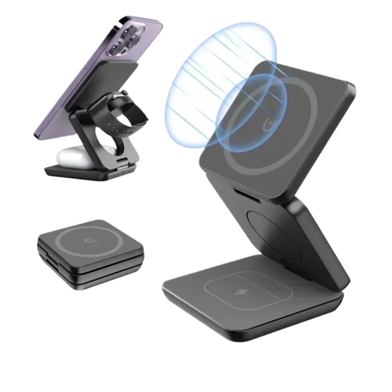 Smartwatch Watches For Iphone - 3 in 1 Foldable Magnetic Wireless