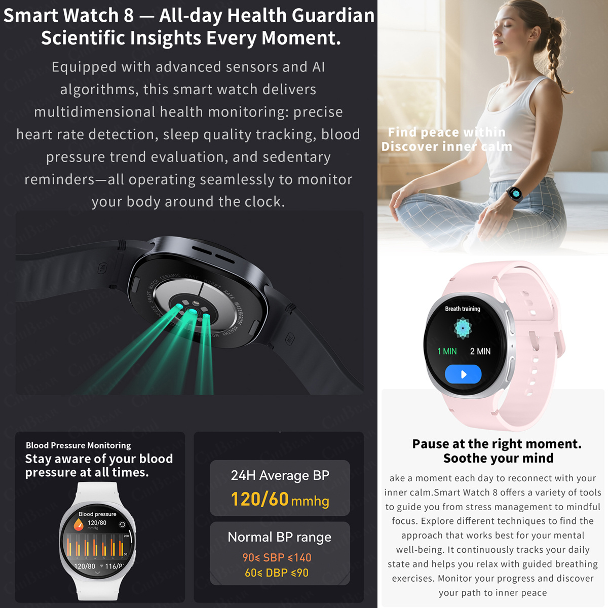 2026 New Watches 8 Mini GPS Tr - Smartwatch Watches With Bluetooth ulasan dan harga
