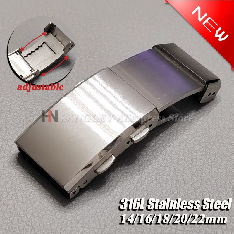 316L Solid Stainless Steel Buc - Replacement Watch Bracelet ulasan dan harga