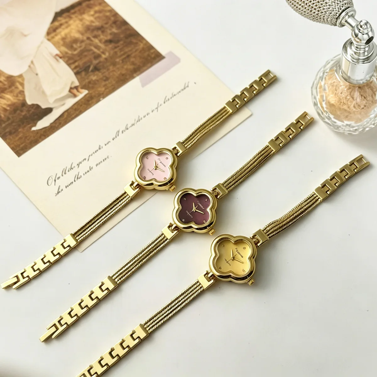 Vintage Women Watch Gold Metal - Vintage Digital Watch ulasan dan harga