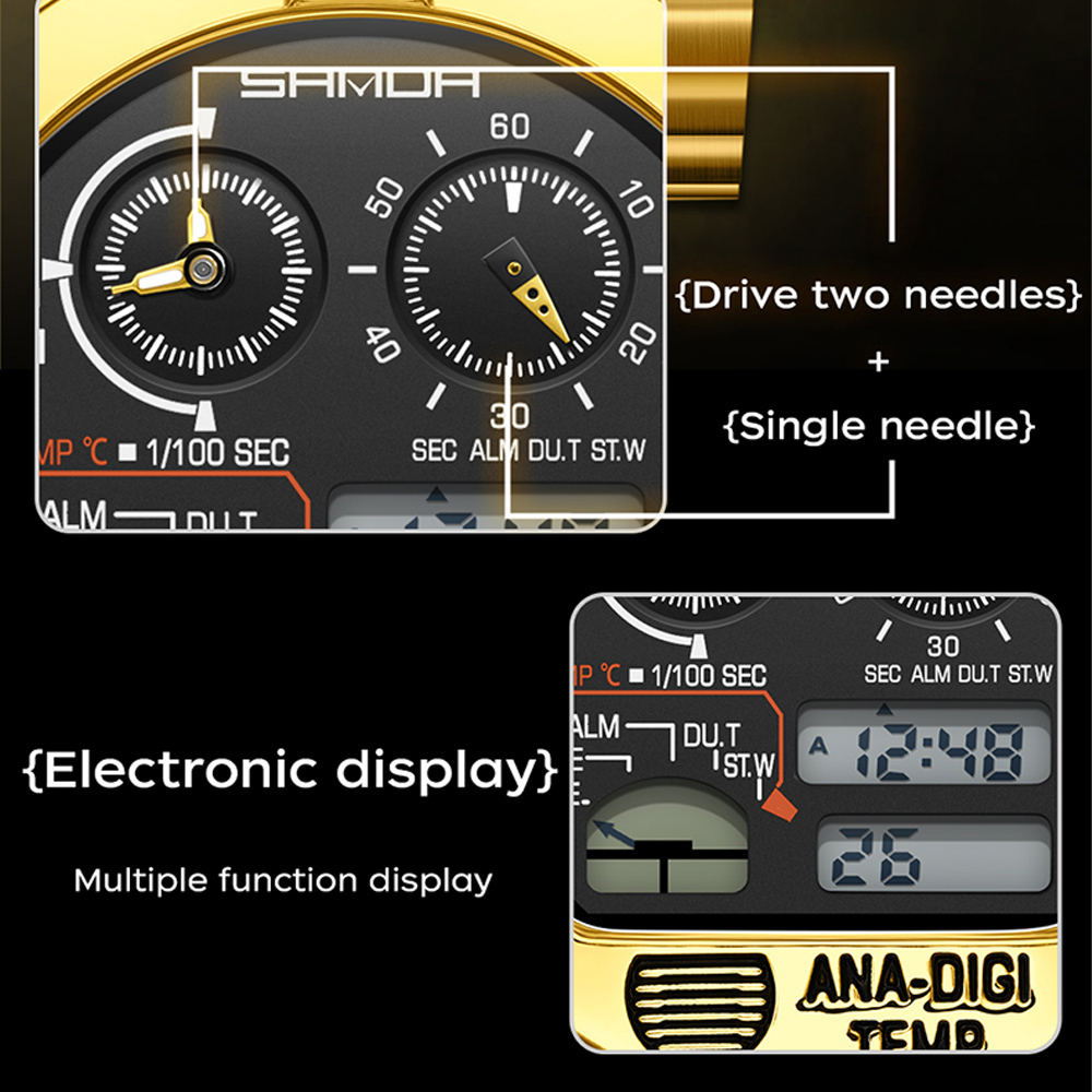 SANDA New Fashion Quartz Watch - Vintage Digital Watch ulasan dan harga