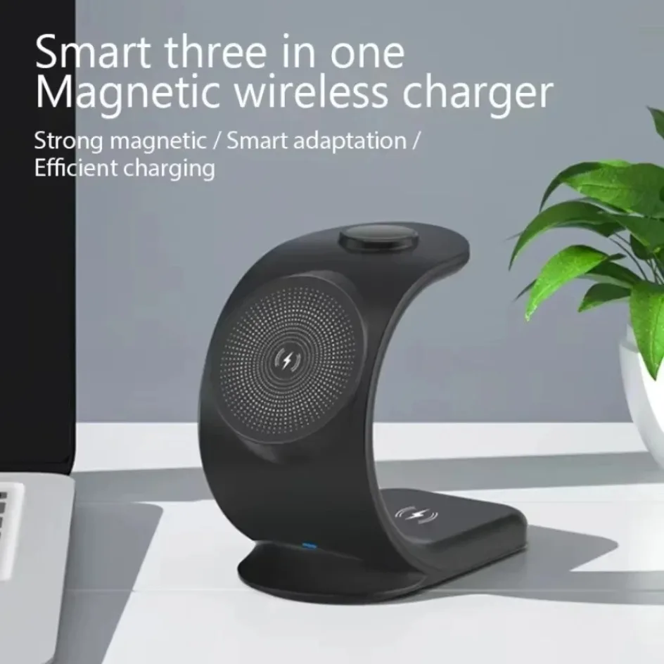 Magnetic Wireless Charger 3 in - Smartwatch Watches For Iphone ulasan dan harga