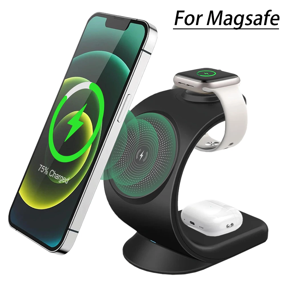 Magnetic Wireless Charger 3 in - Smartwatch Watches For Iphone ulasan dan harga