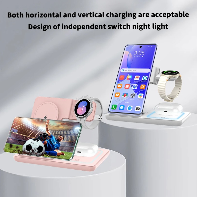 3 in 1 Foldable Wireless Charg - Smartwatch Watches For Iphone ulasan dan harga