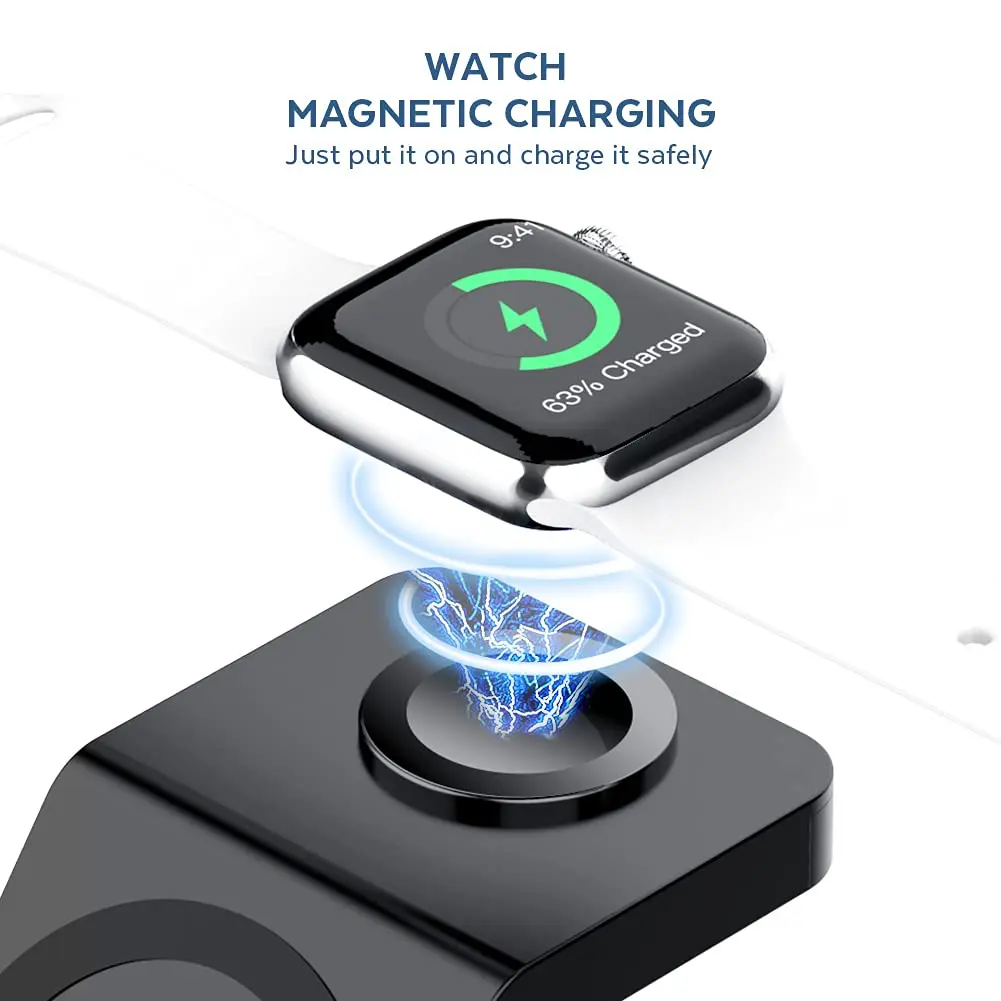 3 In 1 Wireless Charger Stand  - Smartwatch Watches For Iphone ulasan dan harga
