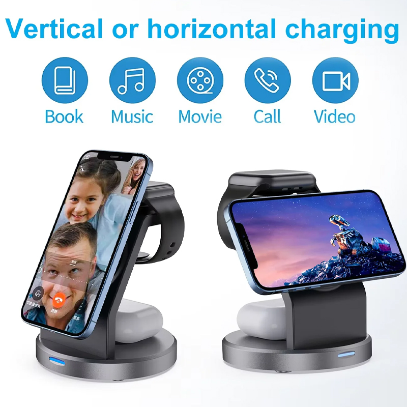 3 In 1 Wireless Charger Stand  - Smartwatch Watches For Iphone ulasan dan harga