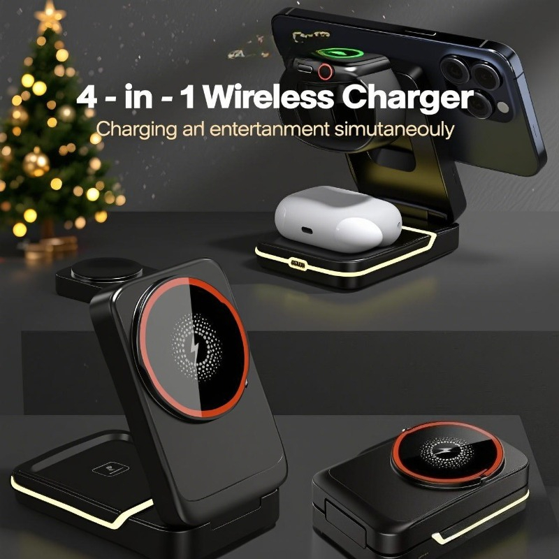 3 in 1 Magnetic Foldable Trave - Smartwatch Watches For Iphone ulasan dan harga