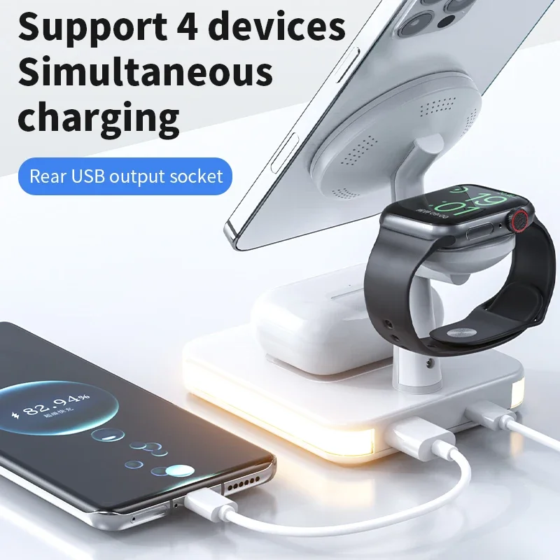 3 in 1 Wireless Magnetic Fast  - Smartwatch Watches For Iphone ulasan dan harga