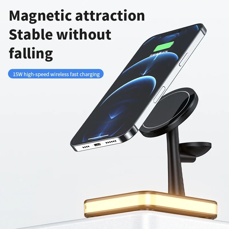 3 in 1 Wireless Magnetic Fast  - Smartwatch Watches For Iphone ulasan dan harga