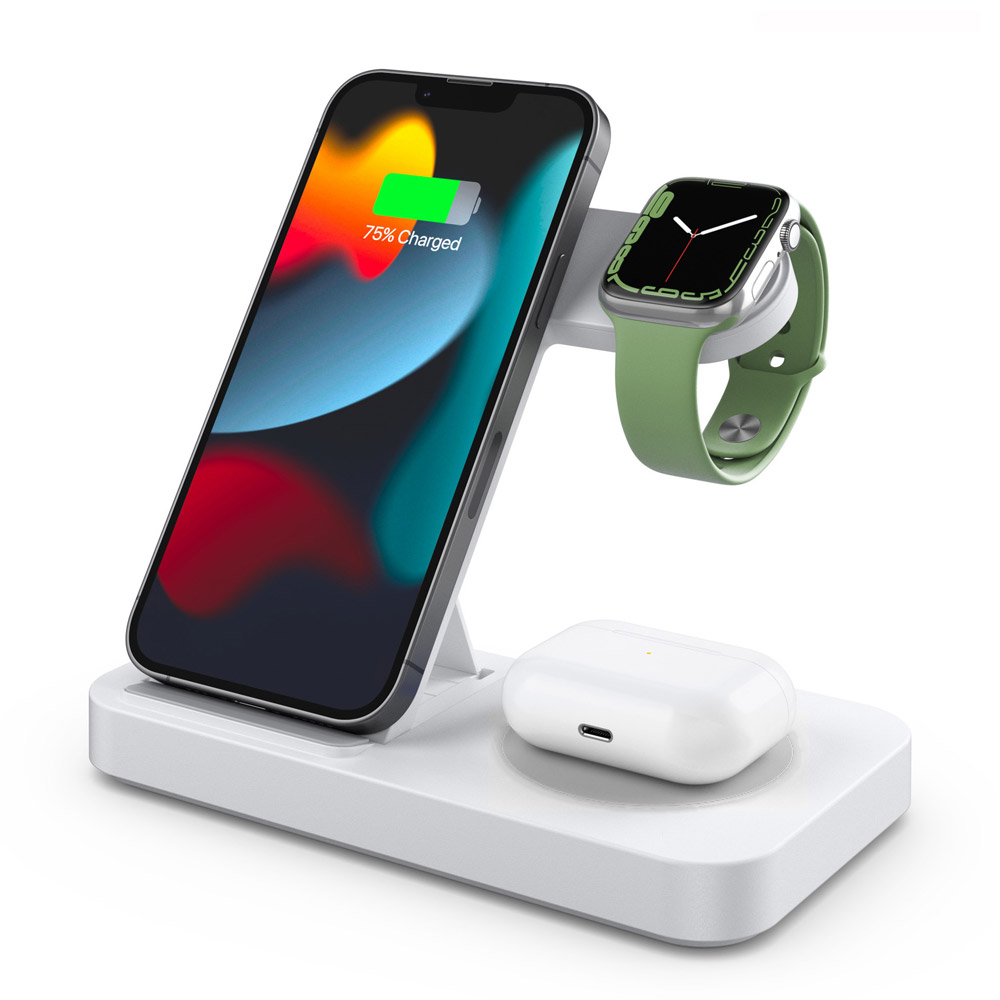 Travel 4 in 1 Wireless Charger - Smartwatch Watches For Iphone ulasan dan harga