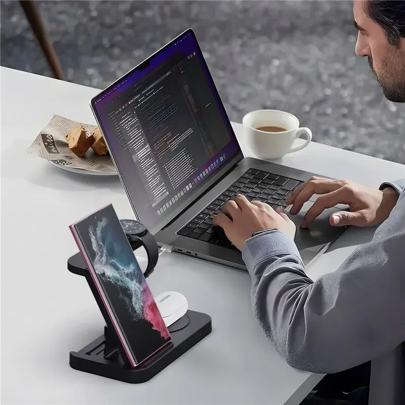 Travel 4 in 1 Wireless Charger - Smartwatch Watches For Iphone ulasan dan harga