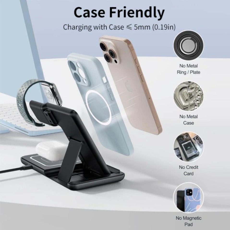 Night LED Light 3 In 1 Wireles - Smartwatch Watches For Iphone ulasan dan harga