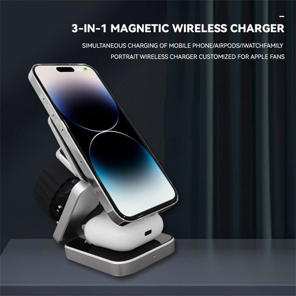 Foldable Magnetic Wireless Cha - Smartwatch Watches For Iphone ulasan dan harga