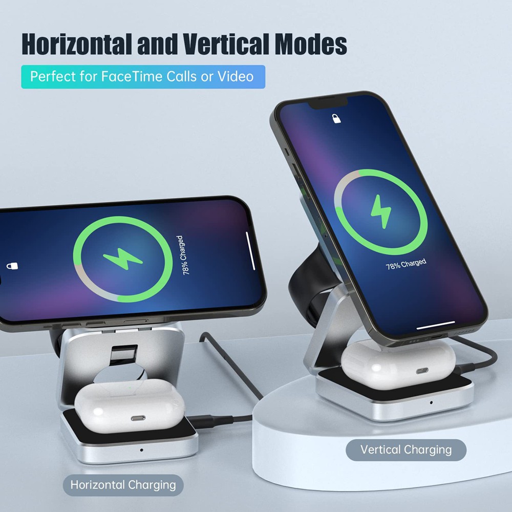 Foldable Magnetic Wireless Cha - Smartwatch Watches For Iphone ulasan dan harga