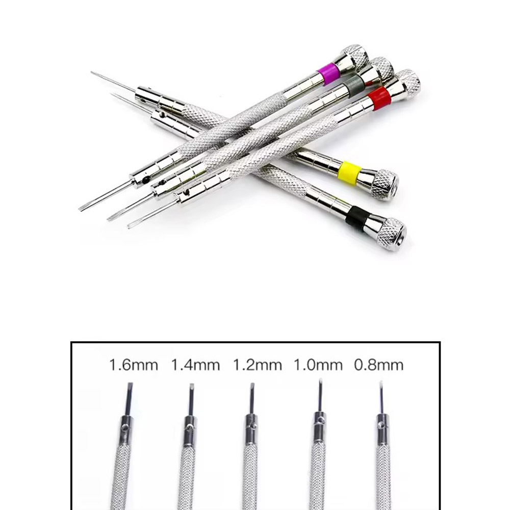 5pcs/set 0.8-1.6mm Steel Screw - Watchmaker Screwdriver ulasan dan harga