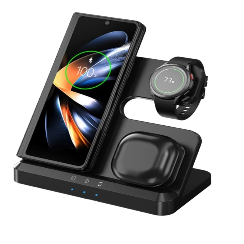 3 in 1 Wireless Charger Statio - Watches Smartwatch Samsung ulasan dan harga