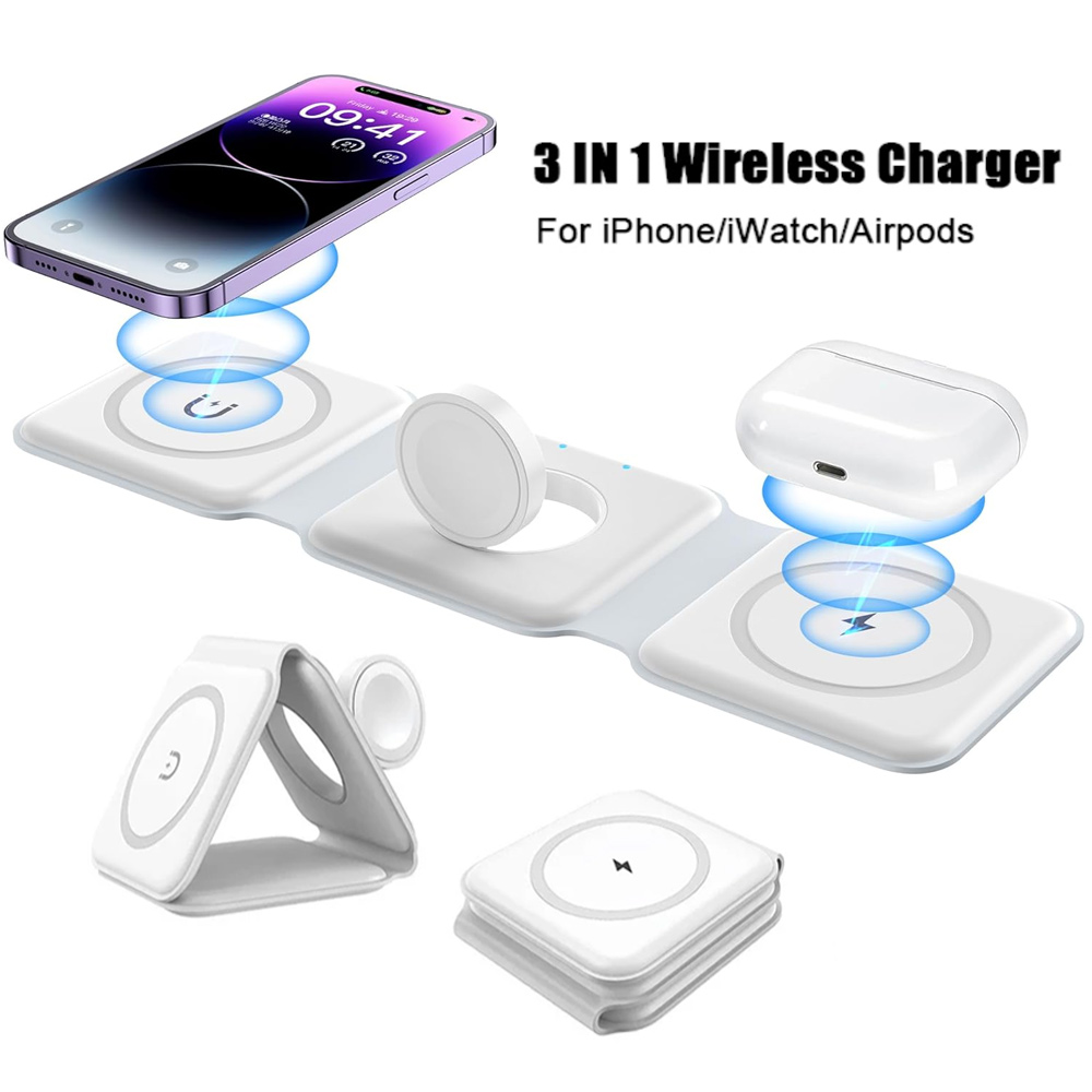 3 In 1 Wireless Charging Stati - Smartwatch Watches For Iphone ulasan dan harga