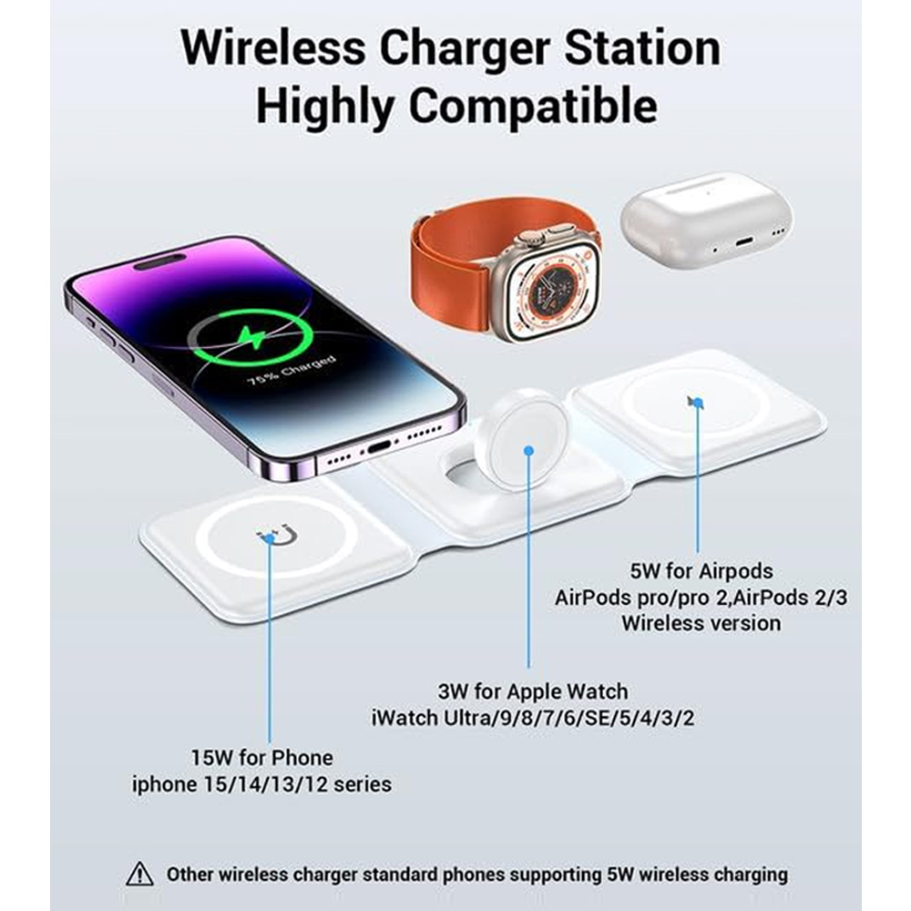 3 In 1 Wireless Charging Stati - Smartwatch Watches For Iphone ulasan dan harga