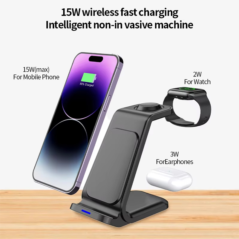 15W 3 in 1 Wireless Charger St - Smartwatch Watches For Iphone ulasan dan harga
