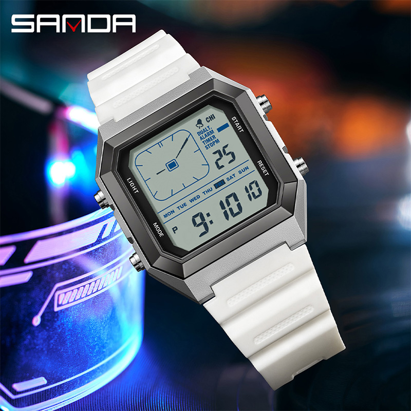 SANDA 6307 New Men's Digital M - Vintage Digital Watch ulasan dan harga